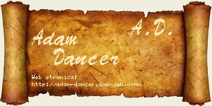 Adam Dancer vizit kartica